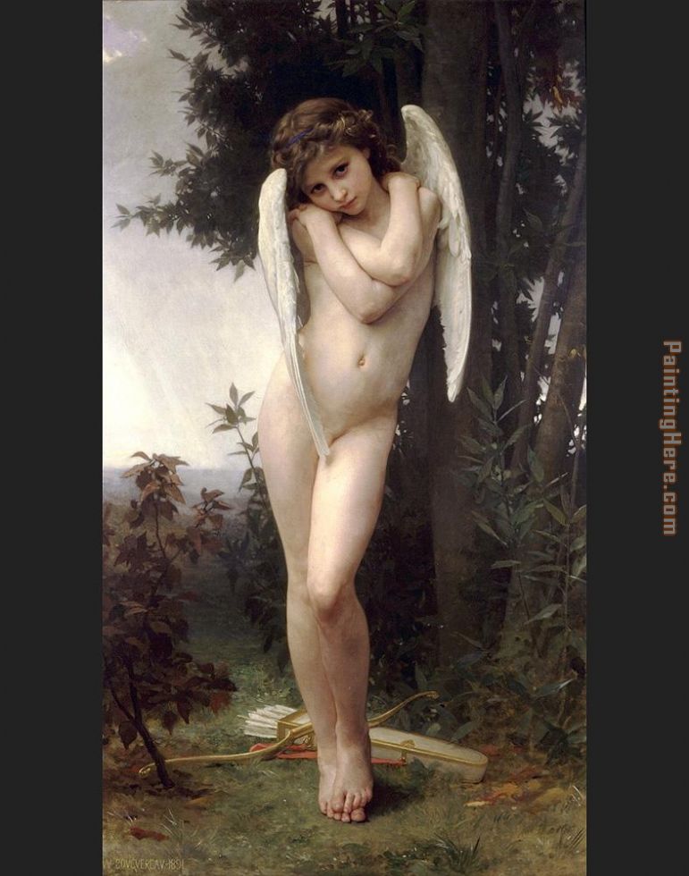Wet Cupid painting - William Bouguereau Wet Cupid art painting